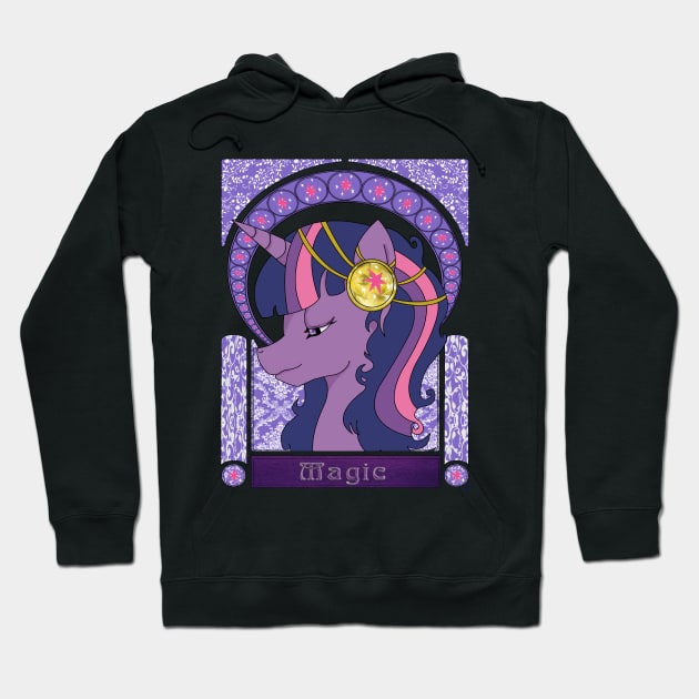 Magic- My Little Pony Art Nouveau Hoodie by BlackTaintedHeart